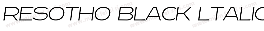 Resotho Black ltalic字体转换
